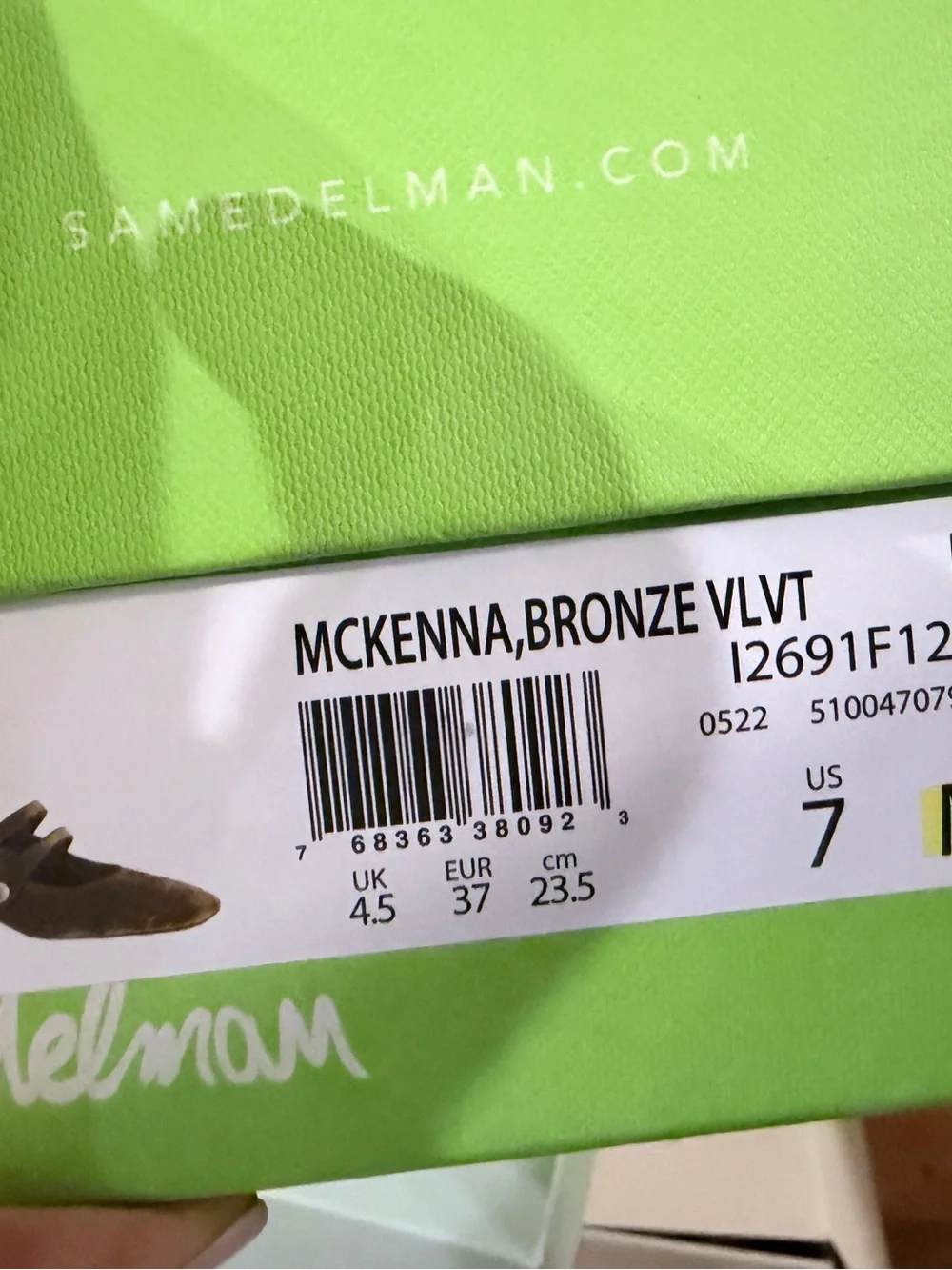 Sam Edelman Bronze Velvet McKenna Woman's Shoe Size US 7M - Picture 4 of 4